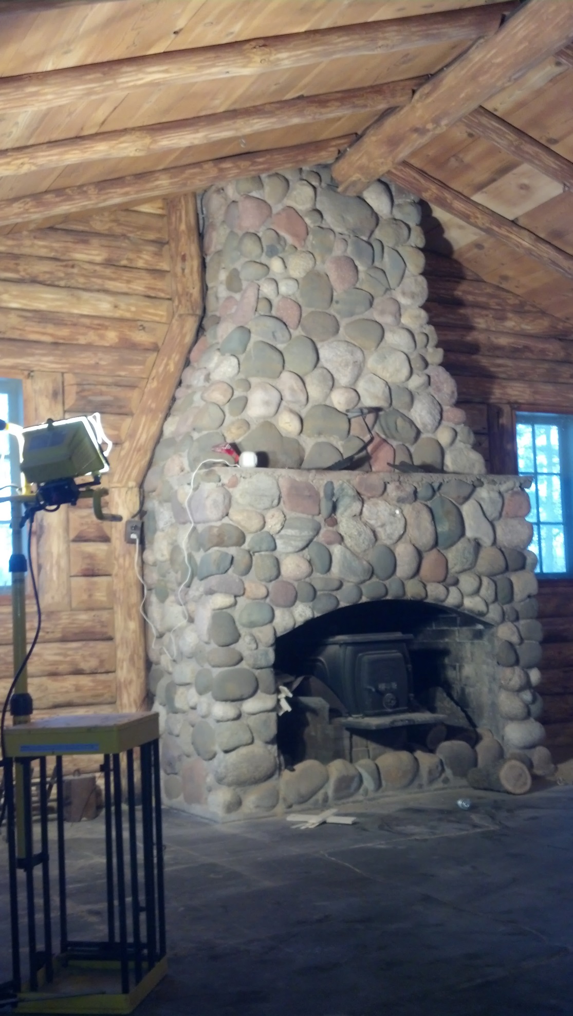 Rumford Fireplace Conversion Artisan Restoration, LLC Log Home