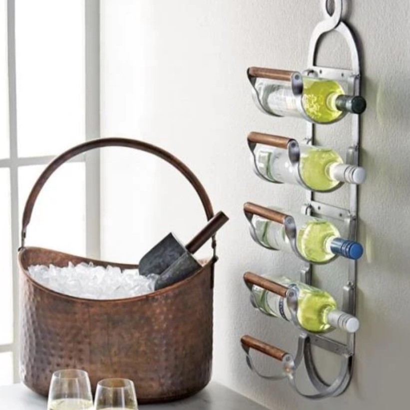 Wood/Metal Wine Rack