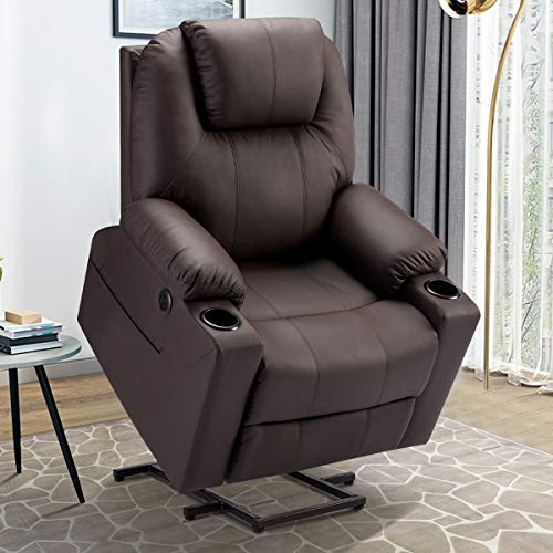 Esright Electric Power Recliner Lift Chair Faux Leather Electric