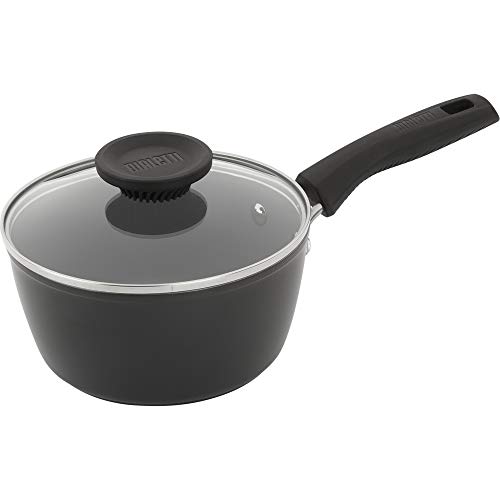 Bialetti SmartFit Stacking cookware, 10 piece set, Gray and teal