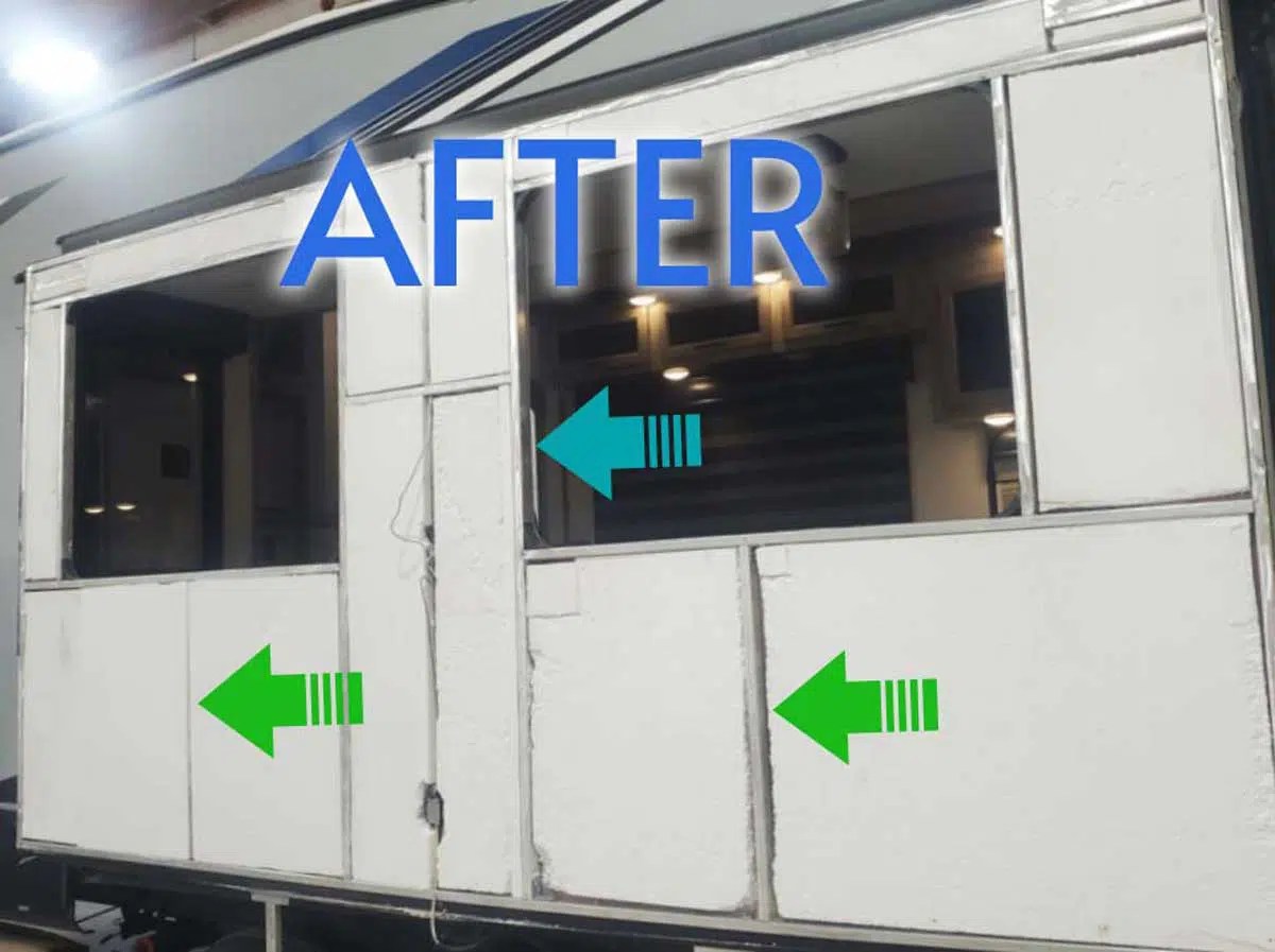 RV Frame Repair: 2021 Forest River Wolf Pack| Artistic Elegance