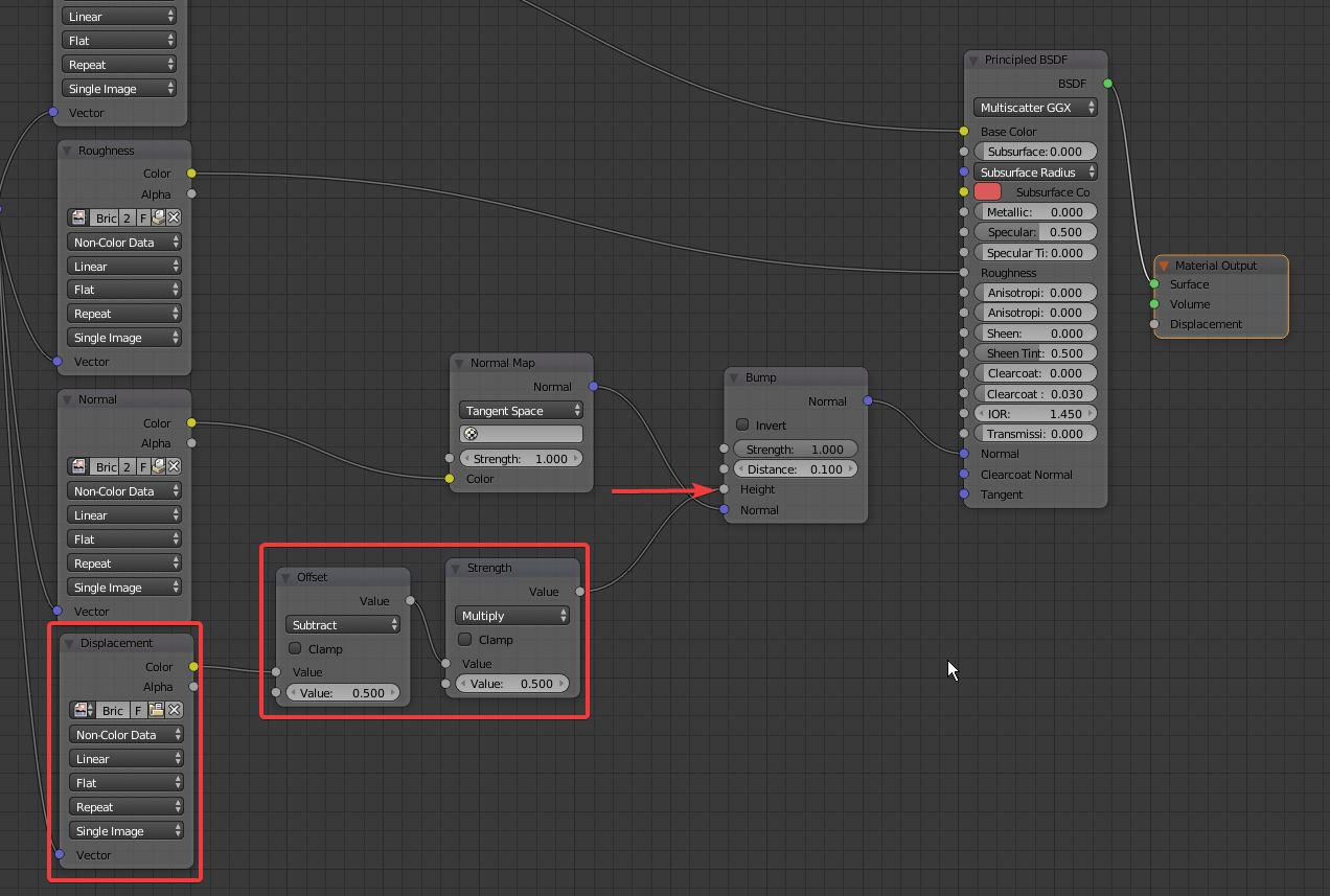 Physically Based Rendering Blender Nodes With Brick Texture Example Images