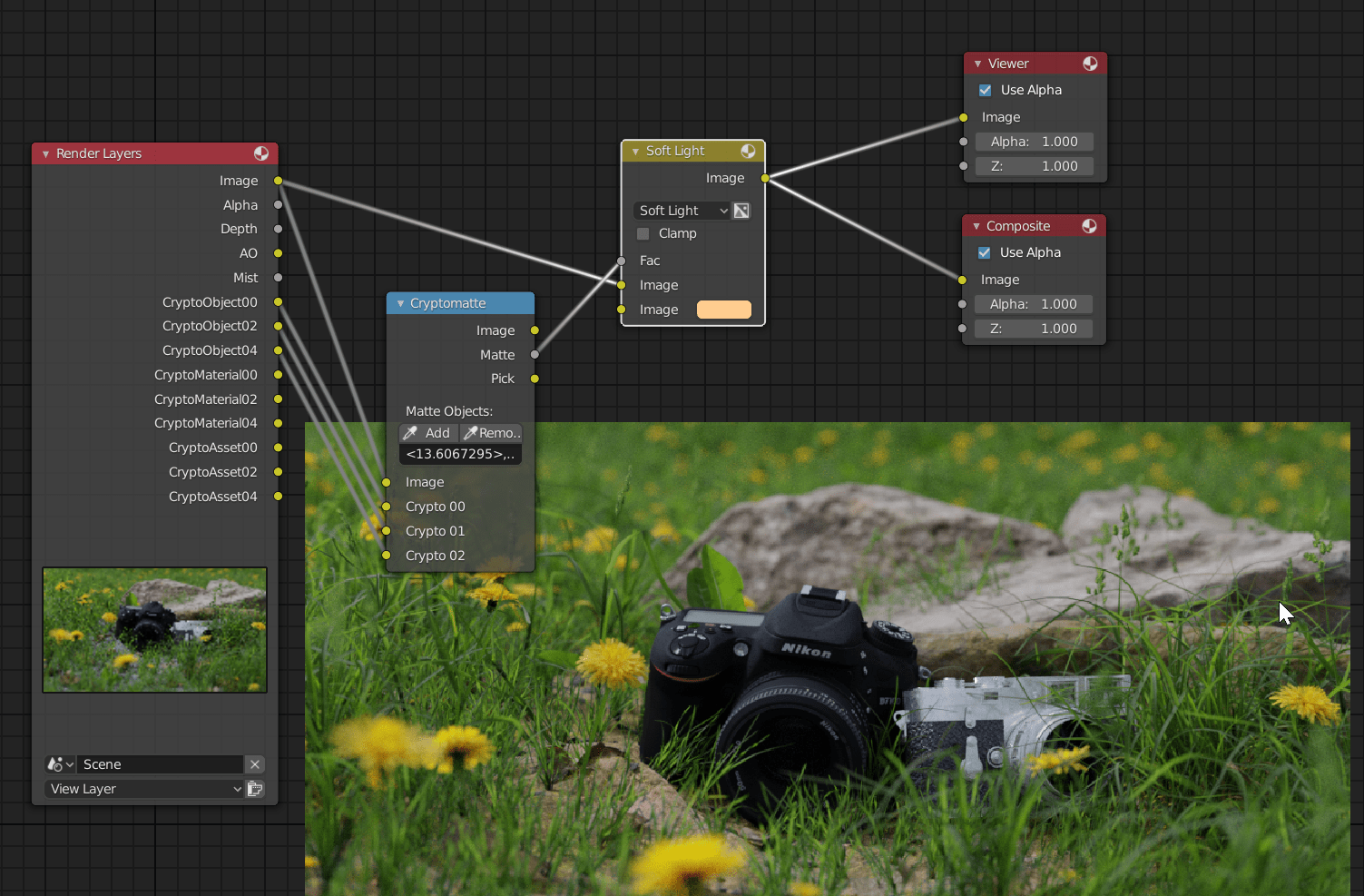 How to use cryptomatte for masking in Blender