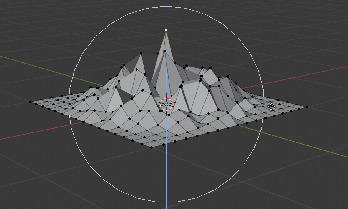 Proportional editing in Blender tutorial