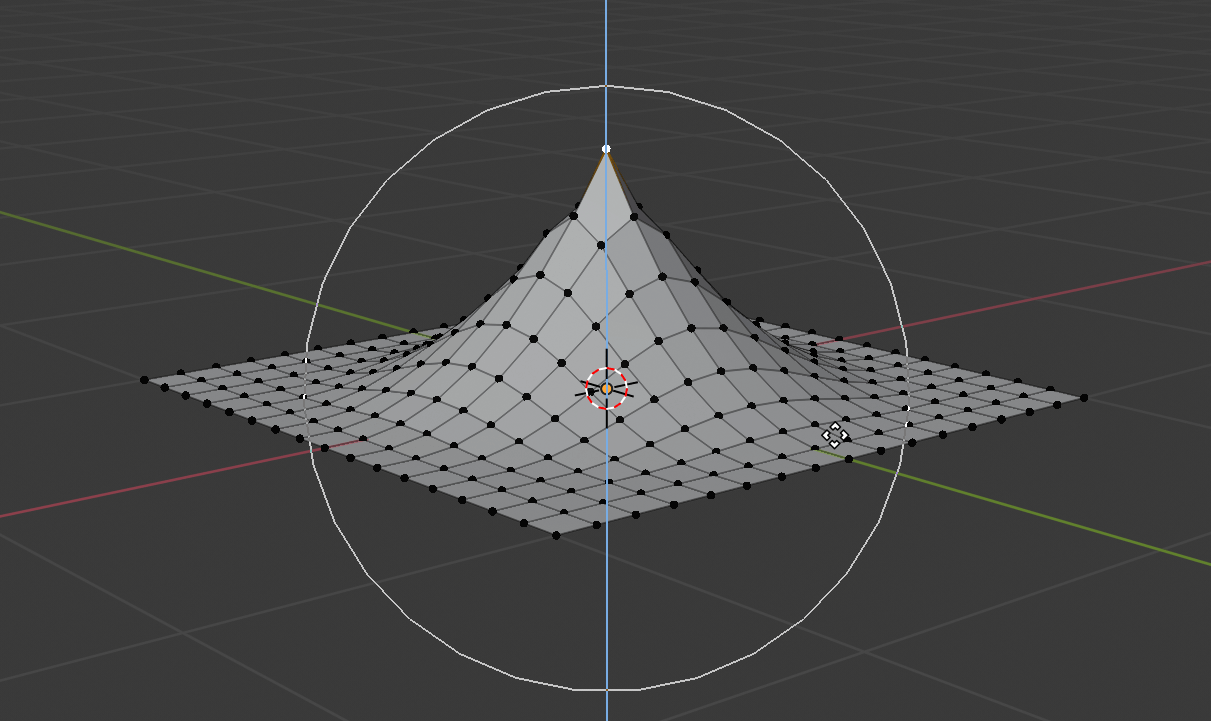 Proportional editing in Blender tutorial