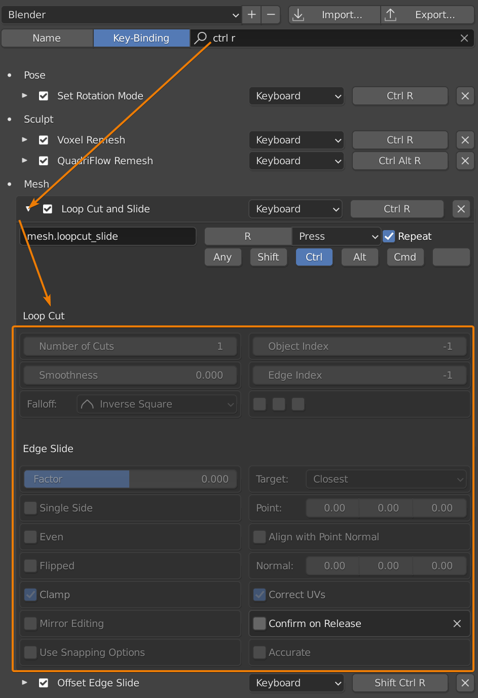 Blender shortcut keys How to find, manage, change, and reset