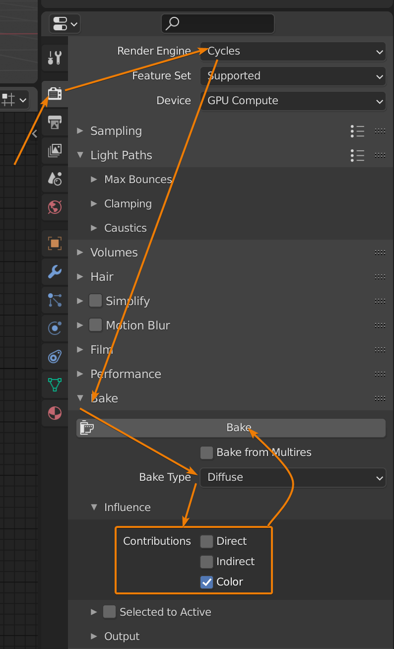 How to bake textures in Blender