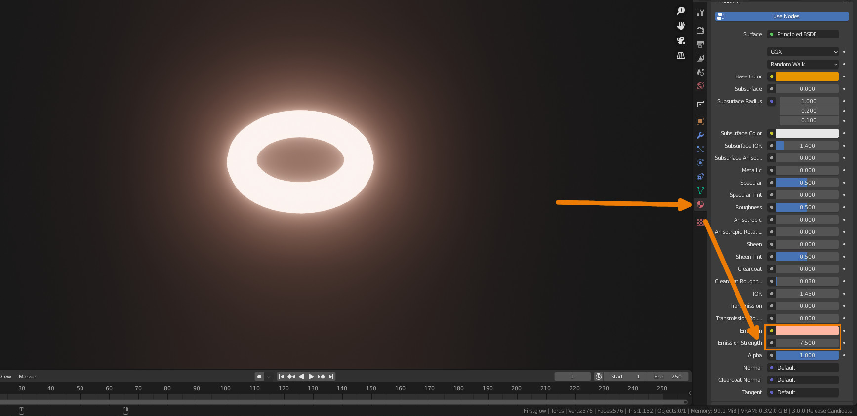 How to make a glow effect in Blender?