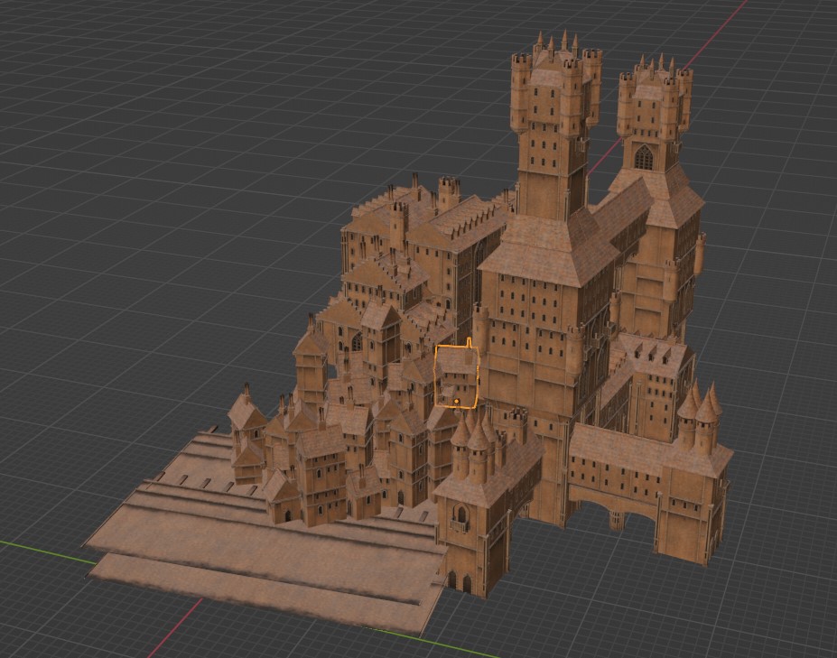 How to create a castle in Blender using kit bashing