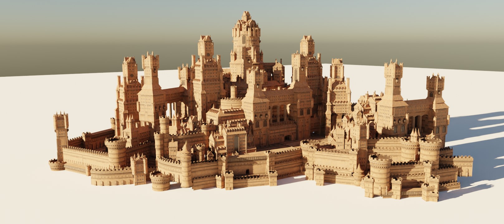 How to create a castle in Blender using kit bashing