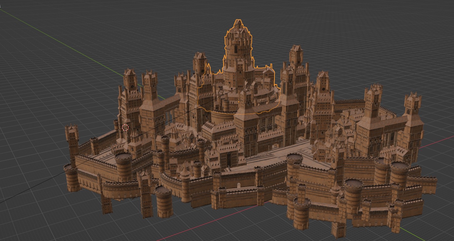 How to create a castle in Blender using kit bashing