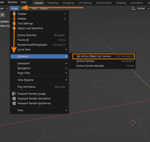 How to change the active camera in Blender?