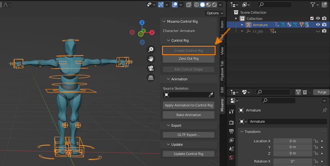 How to use Mixamo in Blender