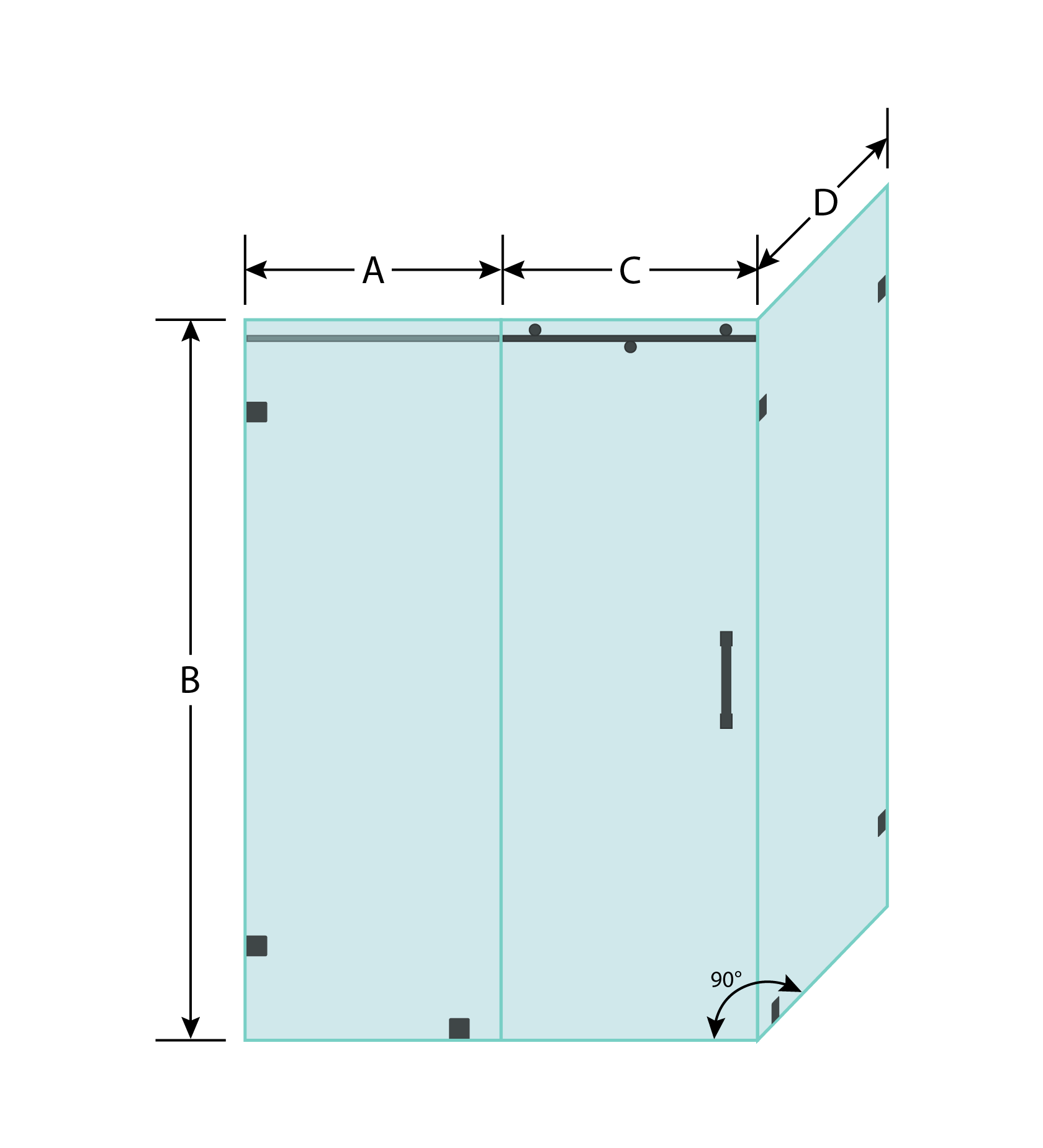 Sliding Corner Shower Door The Glass Company NYC Glass Partition and