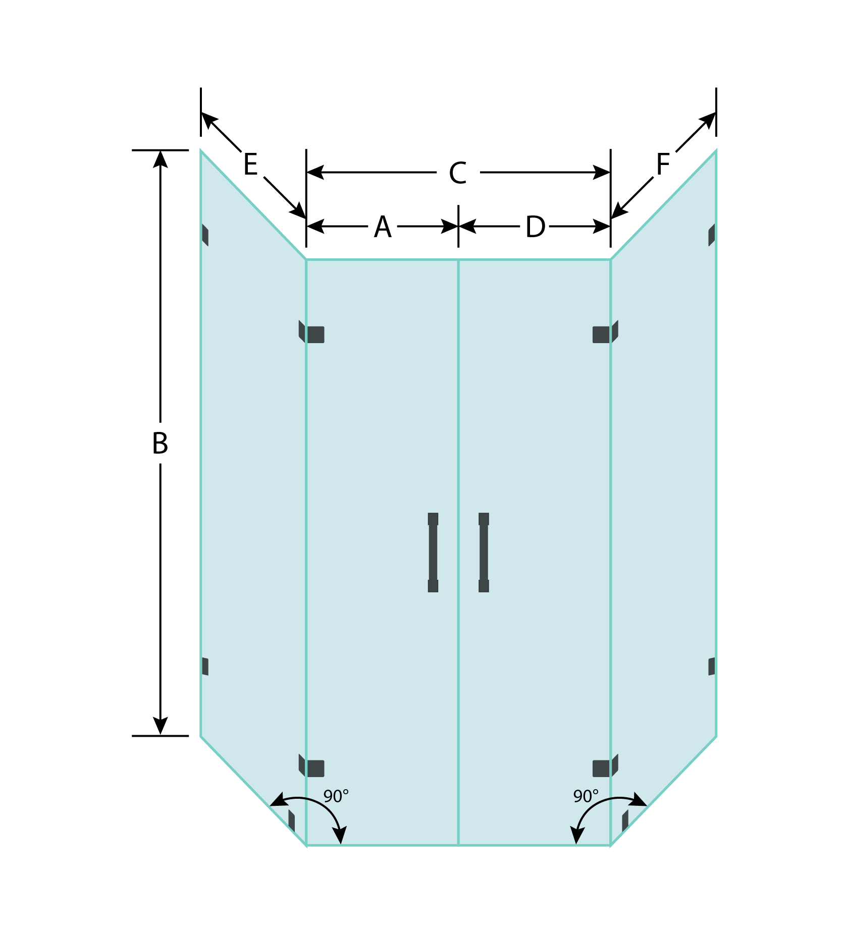 Booth Shower With Two Door The Glass Company NYC Glass Partition and