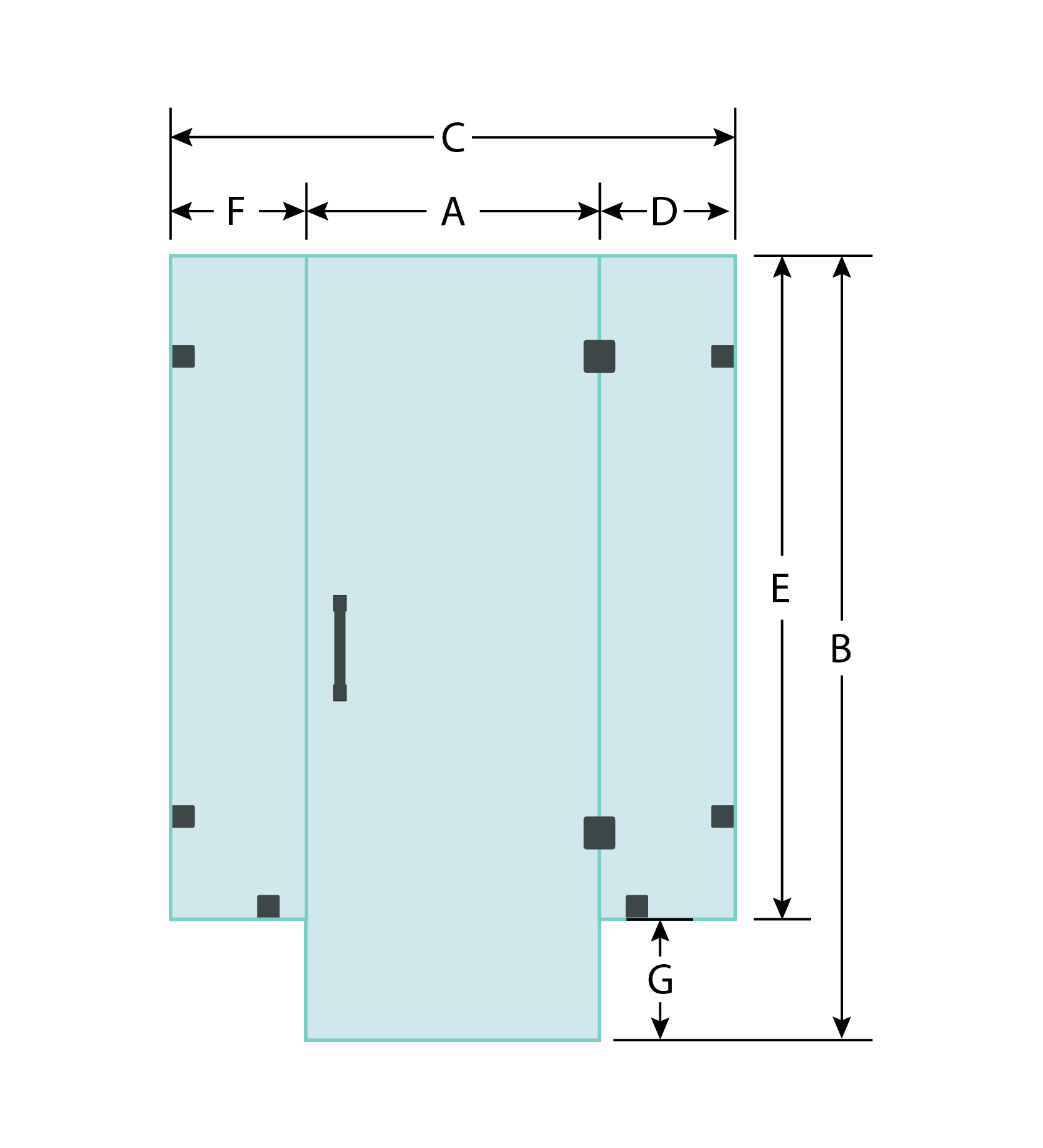 Glass Shower Door With Side Two Knee Walls The Glass Company NYC