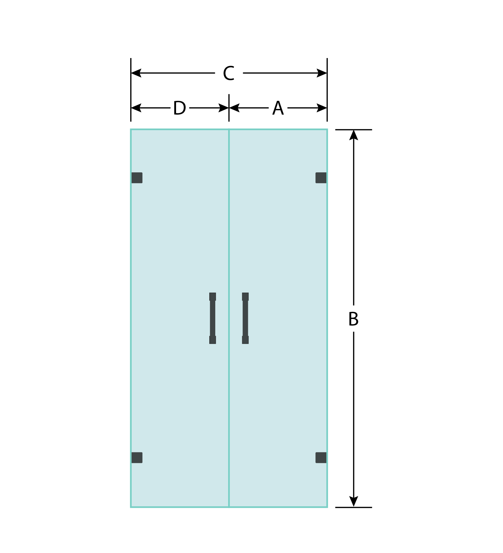 Corner Dual Glass Shower Doors The Glass Company NYC Glass Partition