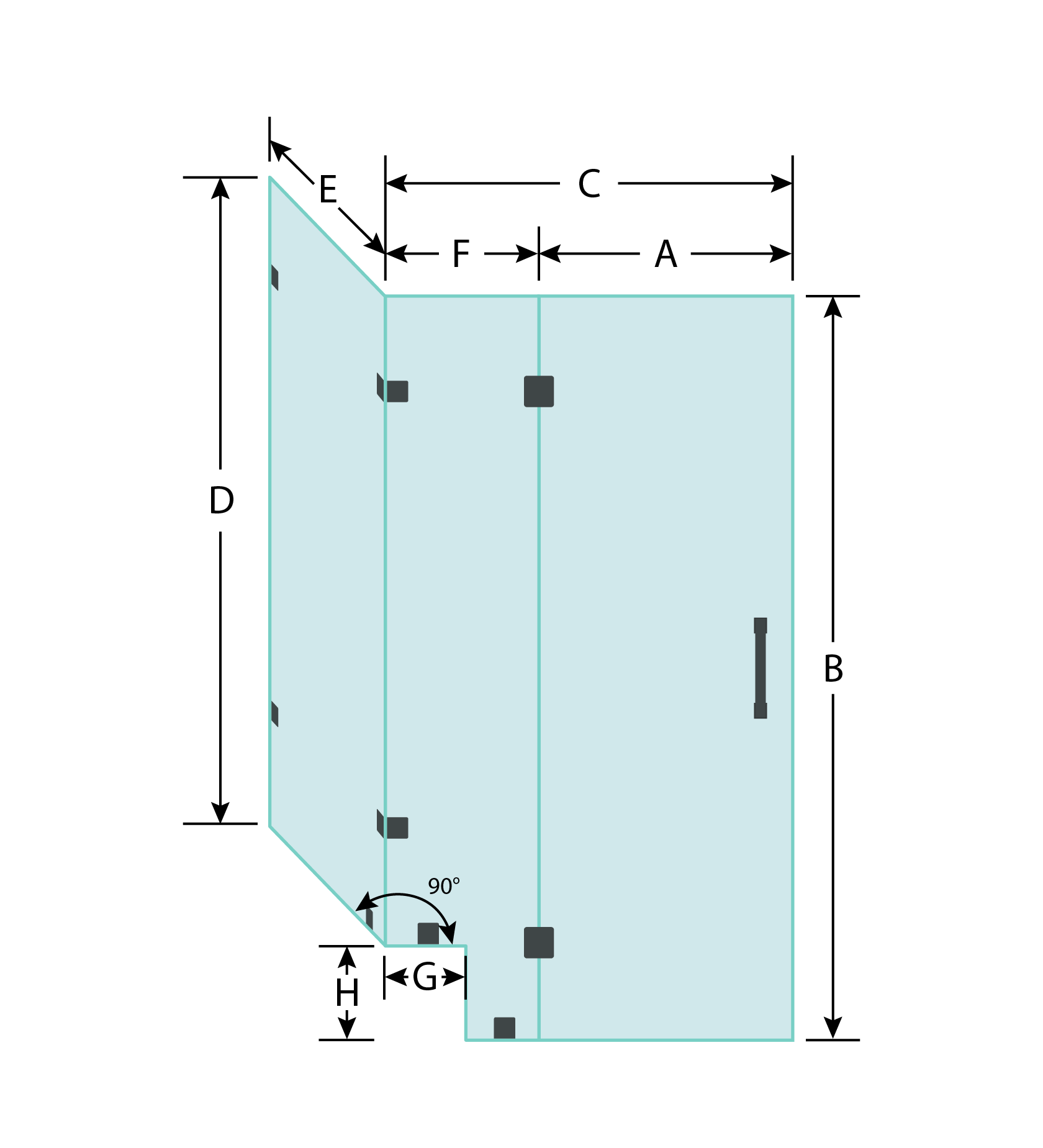 Glass Corner Shower With Notched Panel And Return The Glass Company