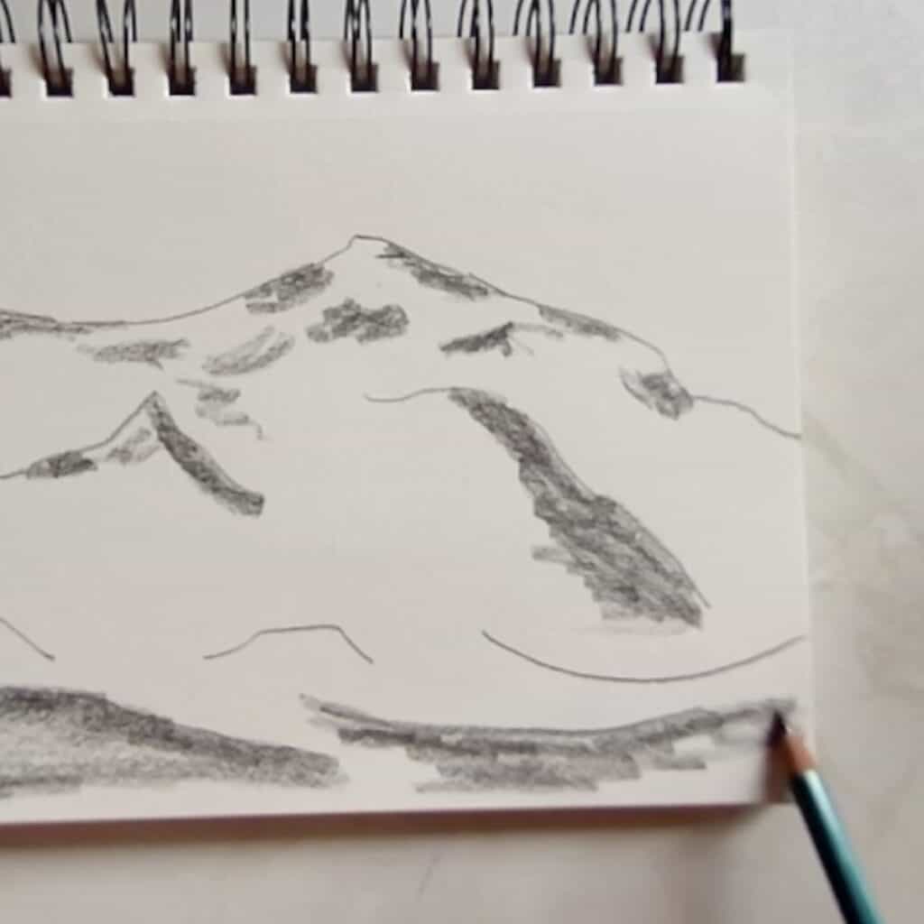 How to Draw a Mountain Landscape