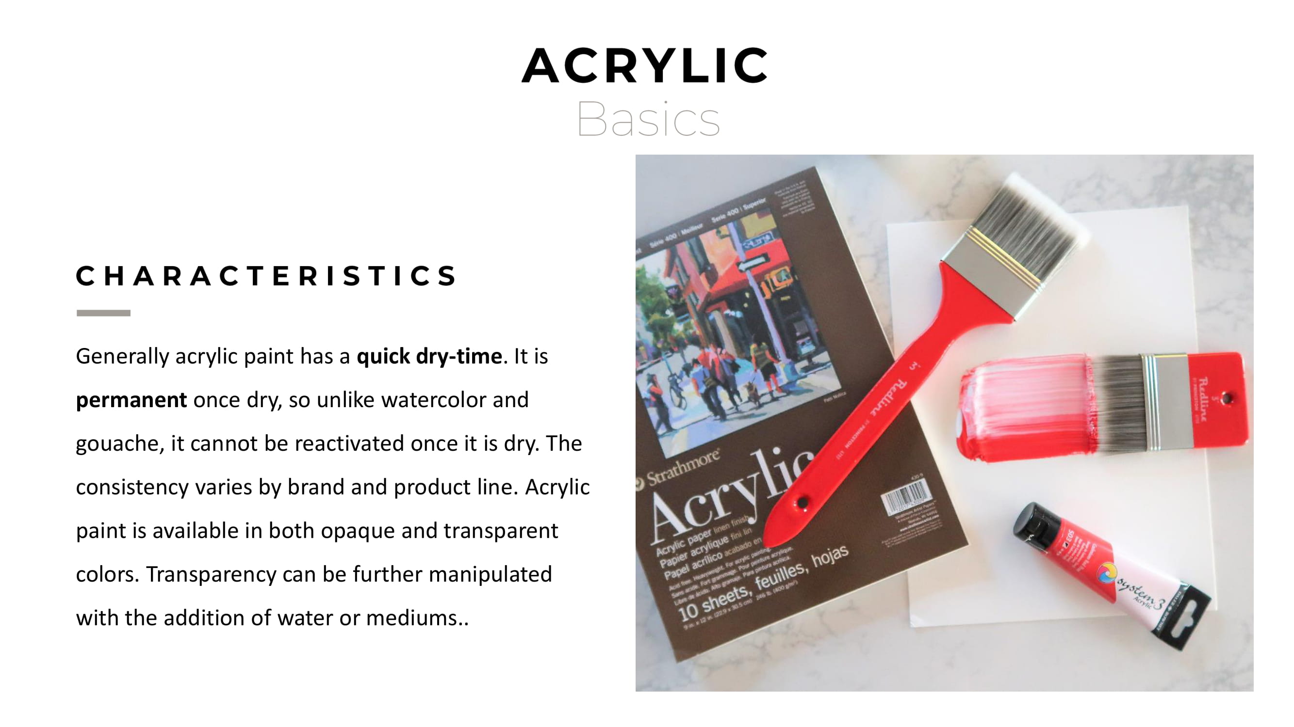 Acrylic Characteristics EA2 Presentation Site