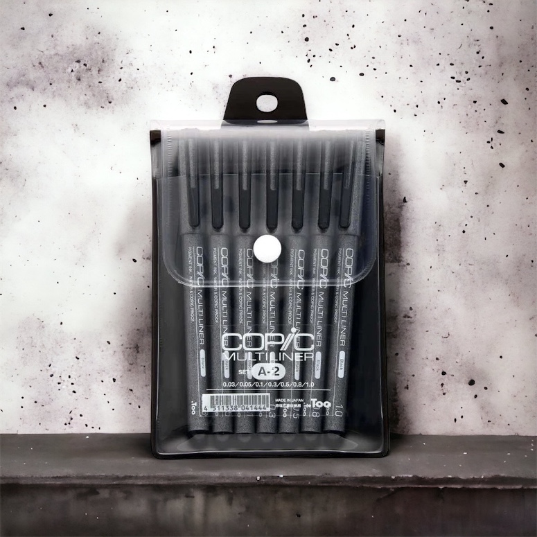 COPIC Multiliner Set, Black (7pcs.) ArtMaterials.CA