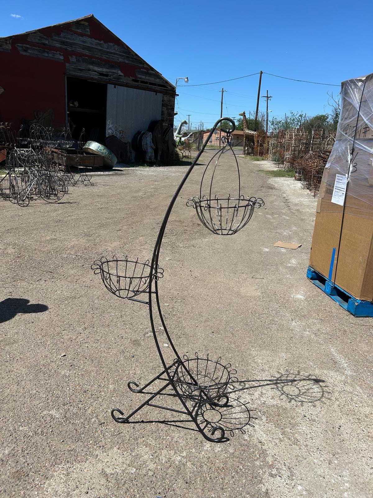 5Ft Triple hanging basket on stand El Mercado Imports, Arts & Crafts