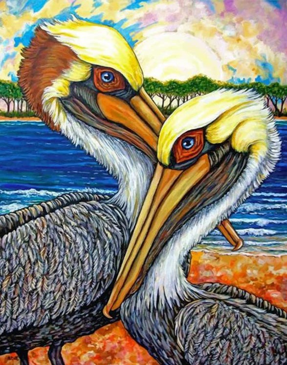 Pelican Birds Art Diamond Painting Painting Diamond Painting Kits