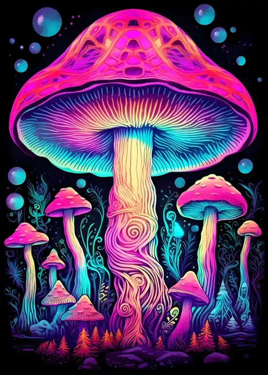 Trippy Mushroom Painting Painting Art Of Diamond Painting