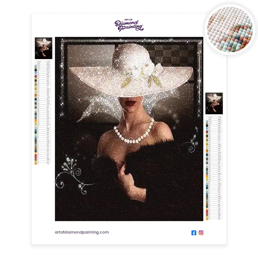 Lady In Diamonds Painting Art Of Diamond Painting