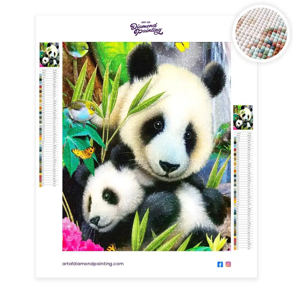 Pandas Diamond Painting Painting Diamond Painting Kits