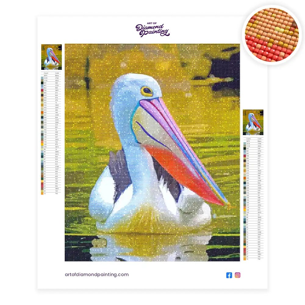 Aesthetic Pelican Diamond Painting Painting Diamond Painting Kits
