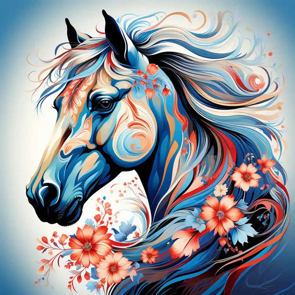 Abstract Horse Dream Painting Art Of Paint By Numbers