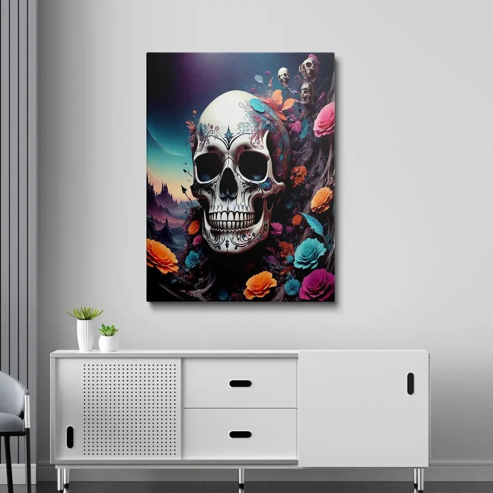 Skeleton Painting Art Of Paint By Numbers