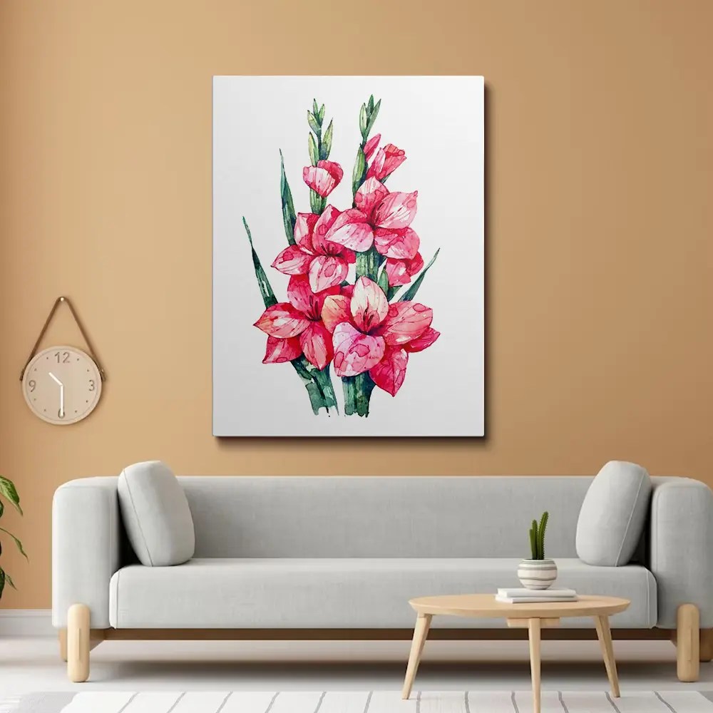 Orchid Watercolor Painting Art Of Paint By Numbers