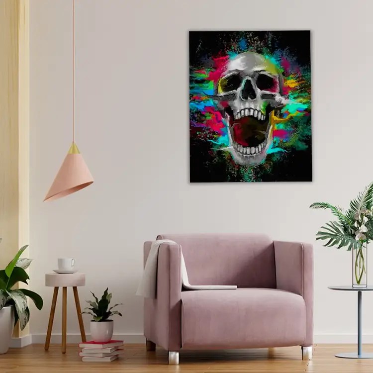Aesthetic Skull Painting Art Of Paint By Numbers