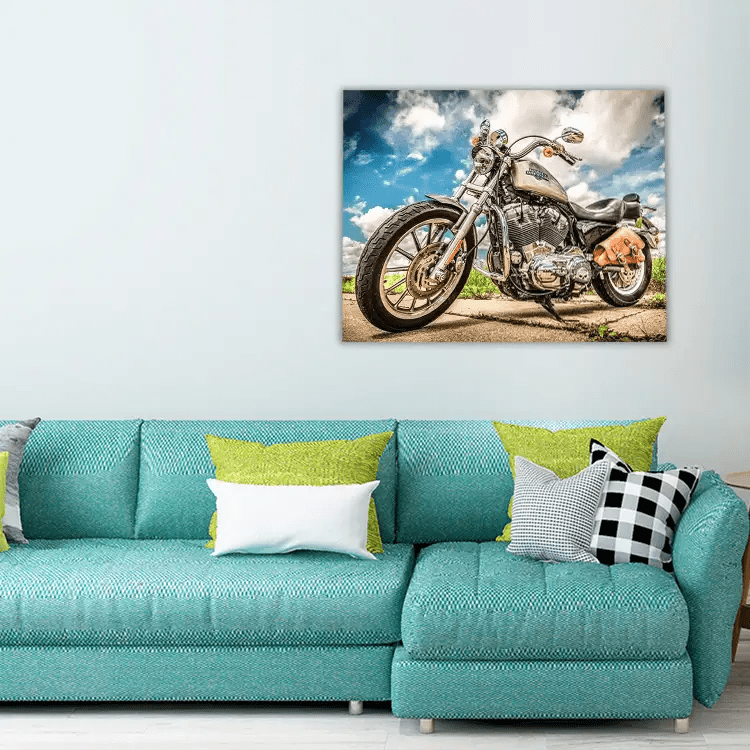Harley Bike Painting Art Of Paint By Numbers