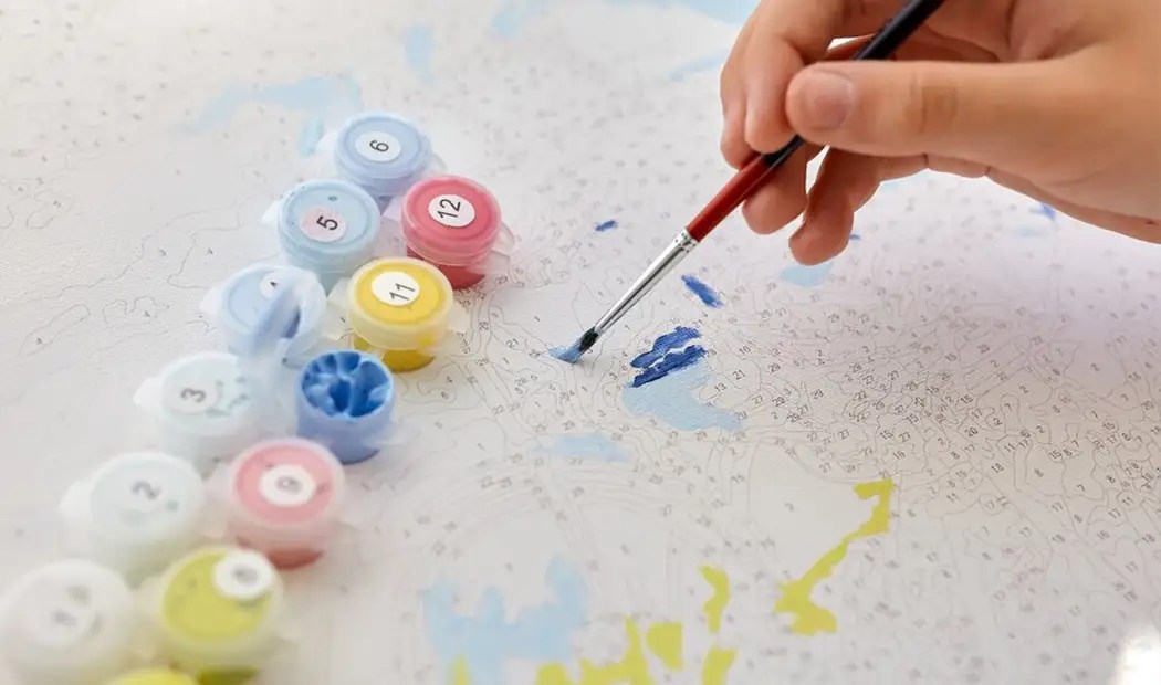 Paint By Numbers With Color Key For Simplifying Painting