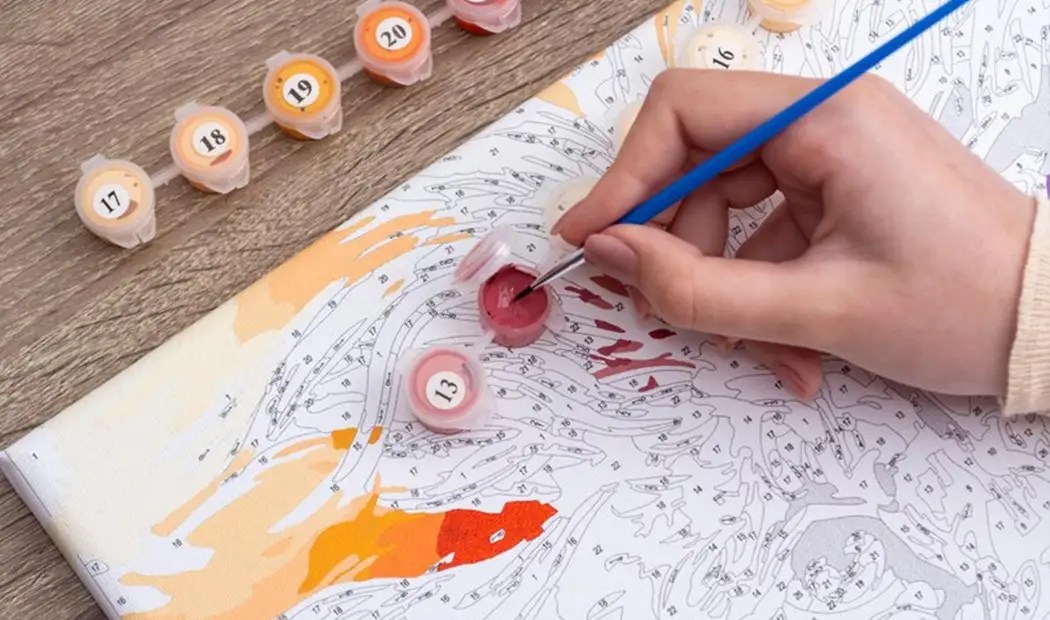 Paint By Numbers With Color Key For Simplifying Painting