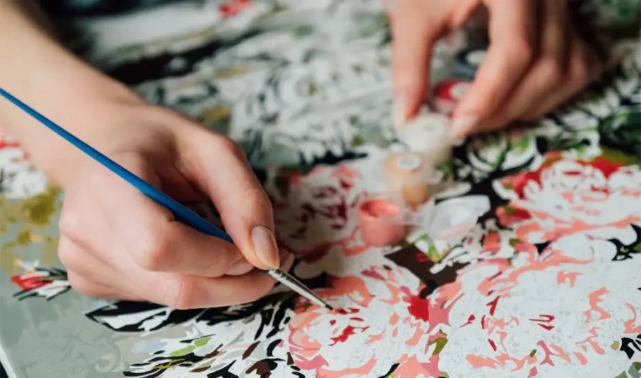 Paint By Numbers With Color Key For Simplifying Painting