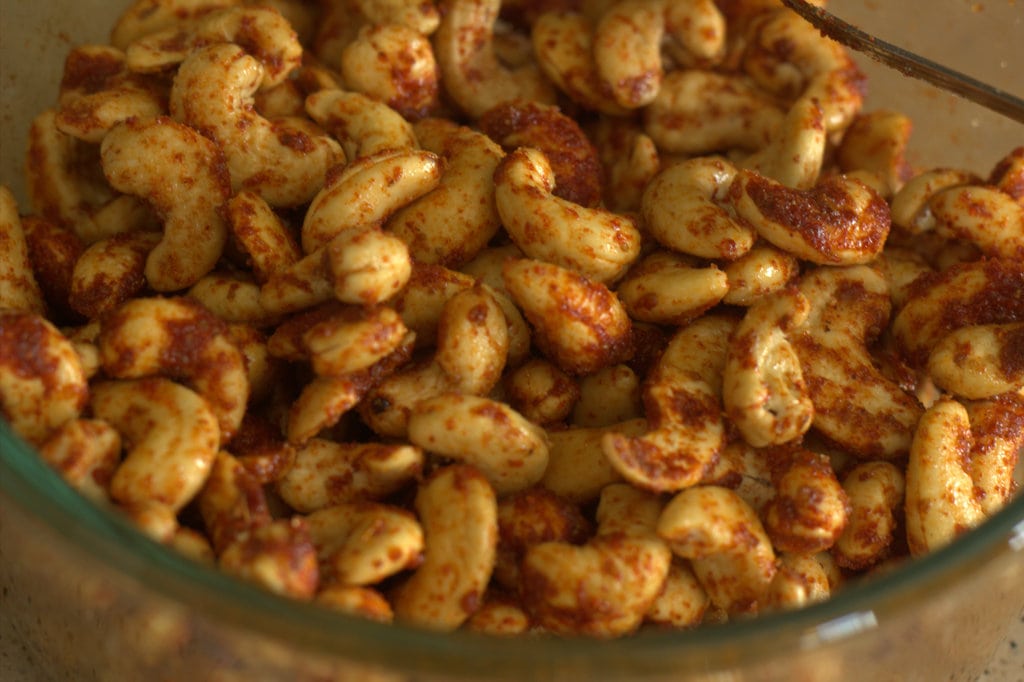 Oven roasted cashews