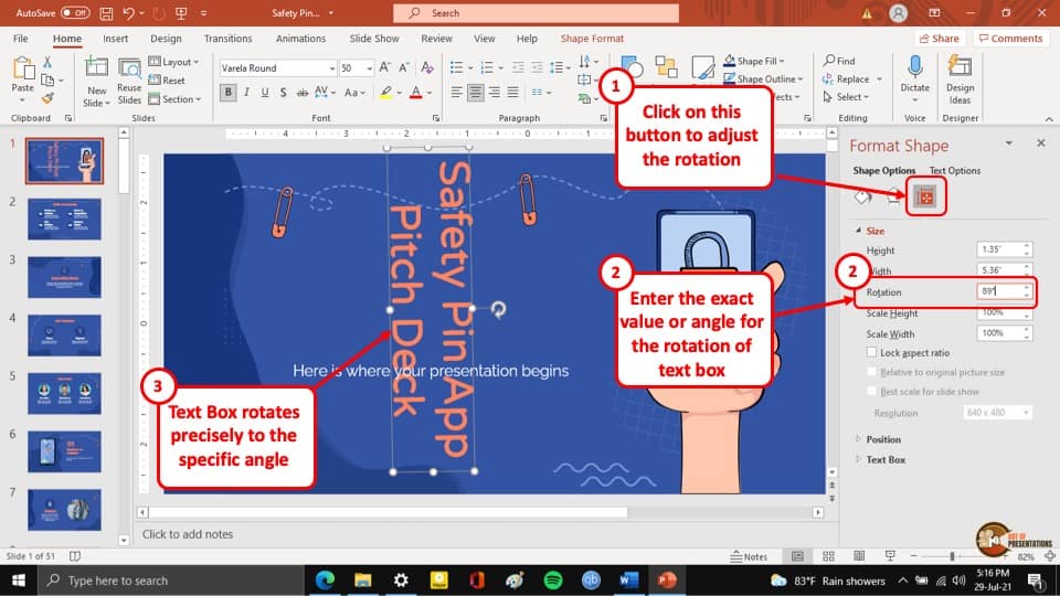 How to Rotate Text in PowerPoint? [A StepbyStep Guide!] Art of