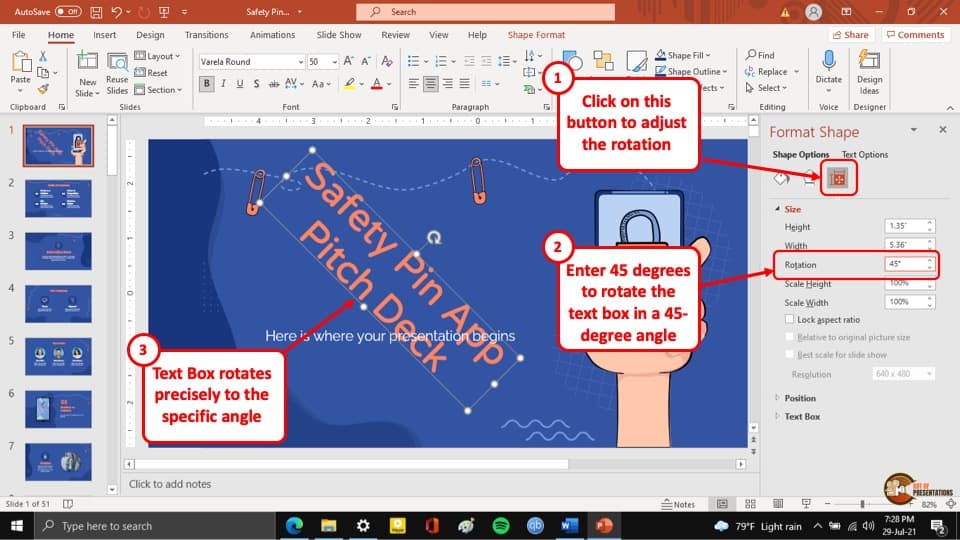 How to Rotate Text in PowerPoint? [A StepbyStep Guide!] Art of