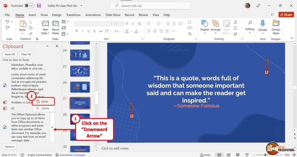 Clipboard in PowerPoint [How to Use it Correctly!] Art of Presentations