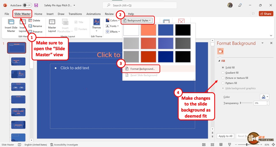 how to make a powerpoint presentation using slide master