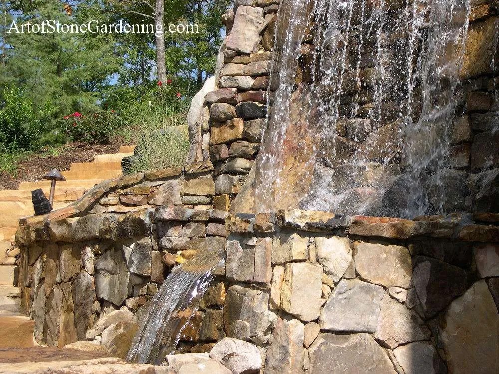 Beautiful Backyard Wall Waterfall