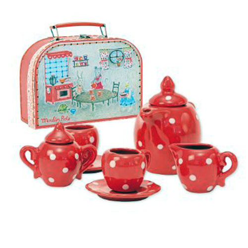 Moulin Roty Red Ceramic Tea Set Art Of Toys