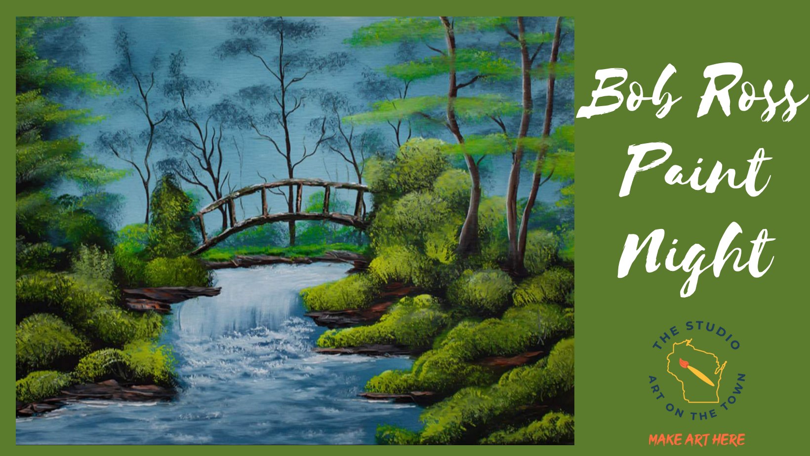 Bob Ross Paint Night Art on the Town WI