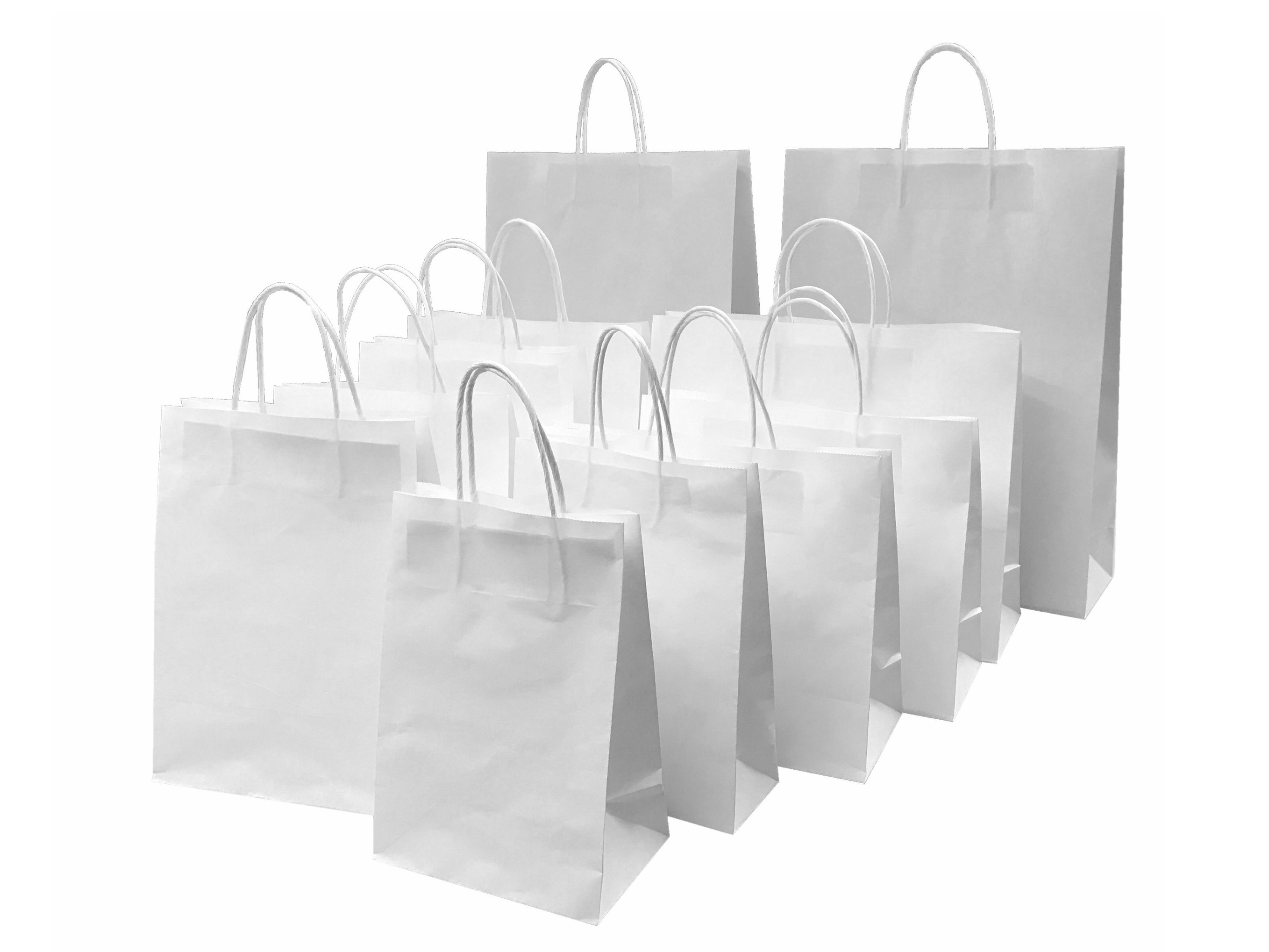 White Twisted Handle Paper Bags Artpack paper bags, environmentally