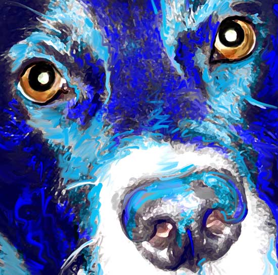 Dog Artwork Painterly Style