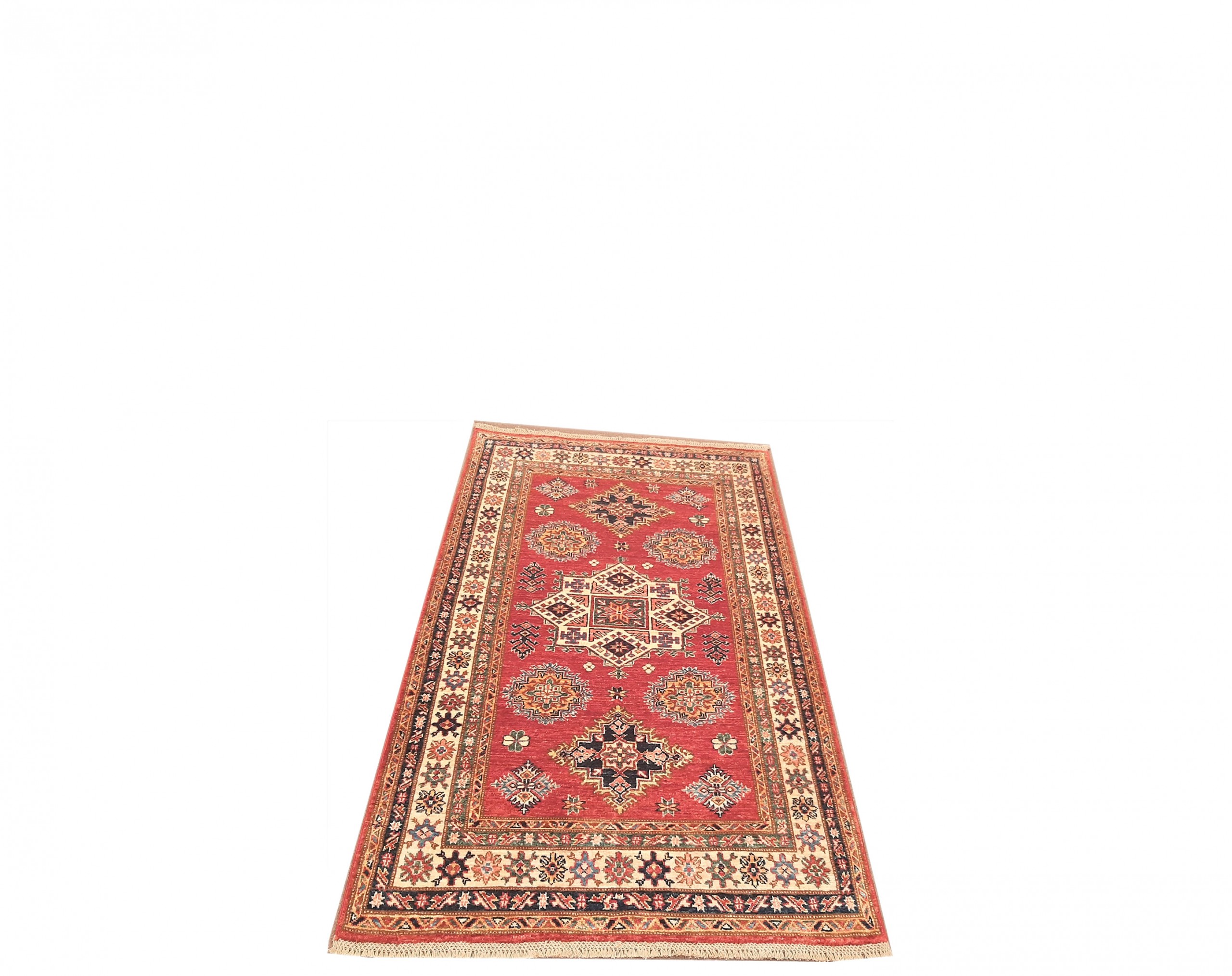 Tribal Super Kazak 4 x 6 Feets Art Islamabad Handmade Rugs